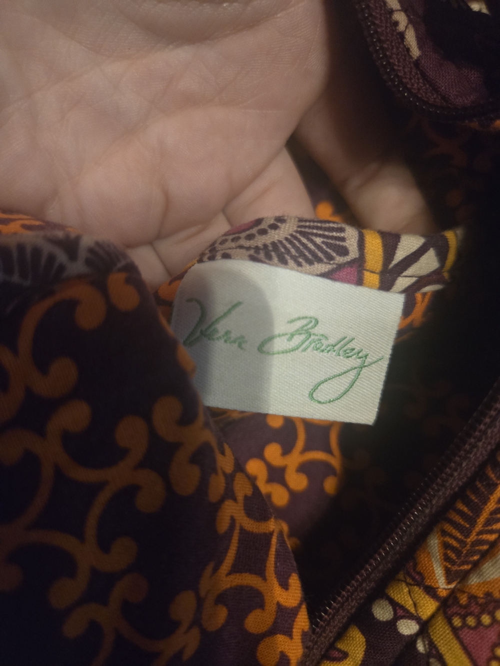 Vera Bradley Plum Quilted Floral Crossbody with Mustard Accents - Picture 5 of 7